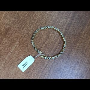 Diamond bracelet. Gold on sterling silver.